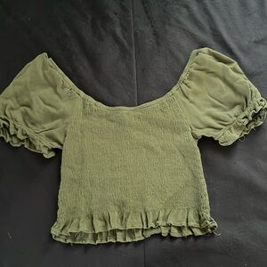 Tube Top with Puff Sleeves